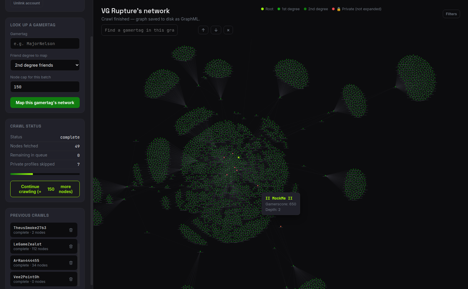Xbox Friend Graph screenshot 4